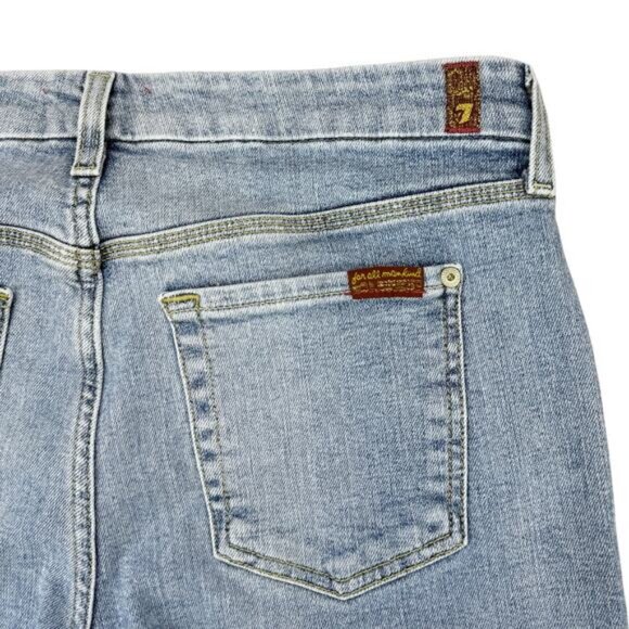 7 For All Mankind High Rise Straight Jean Size 28 - Picture 7 of 8